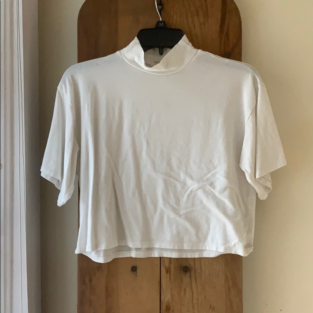 faux neck crop top